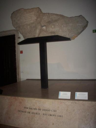 An inscription plaque of naval explorer Diogo Cao arrived in the south of Africa, 1483